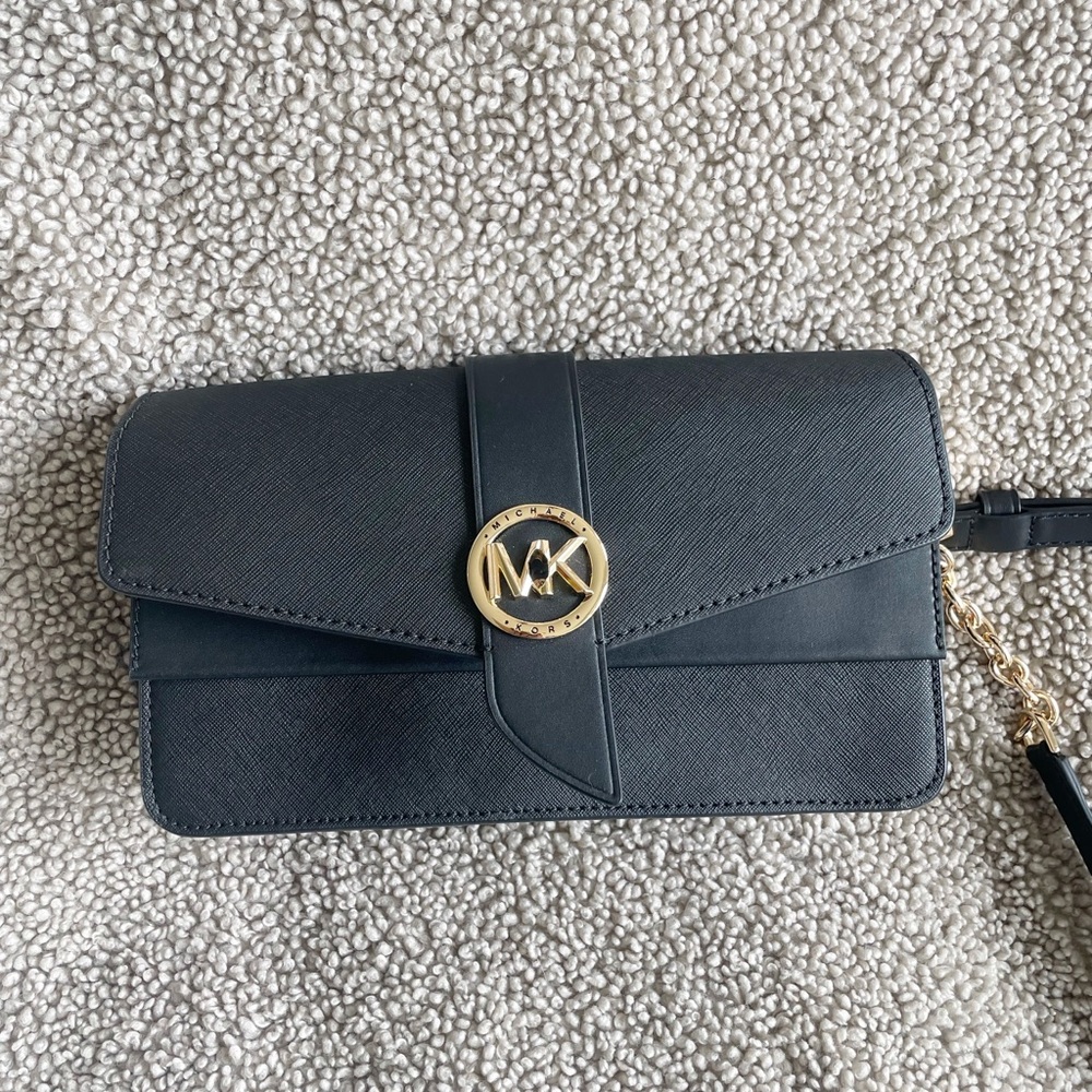 Michael Kors Black and Gold Crossbody Bag